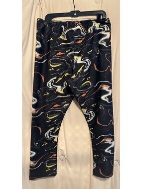 Crane Ladies Fitness Tights Abstract Swirl EUC XL Leggings